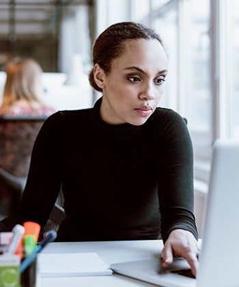 woman with a laptop
