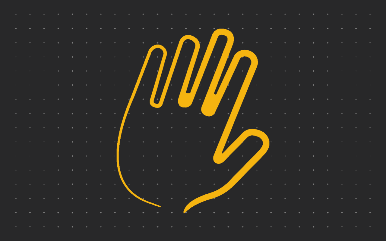 Hand gesture saying hello