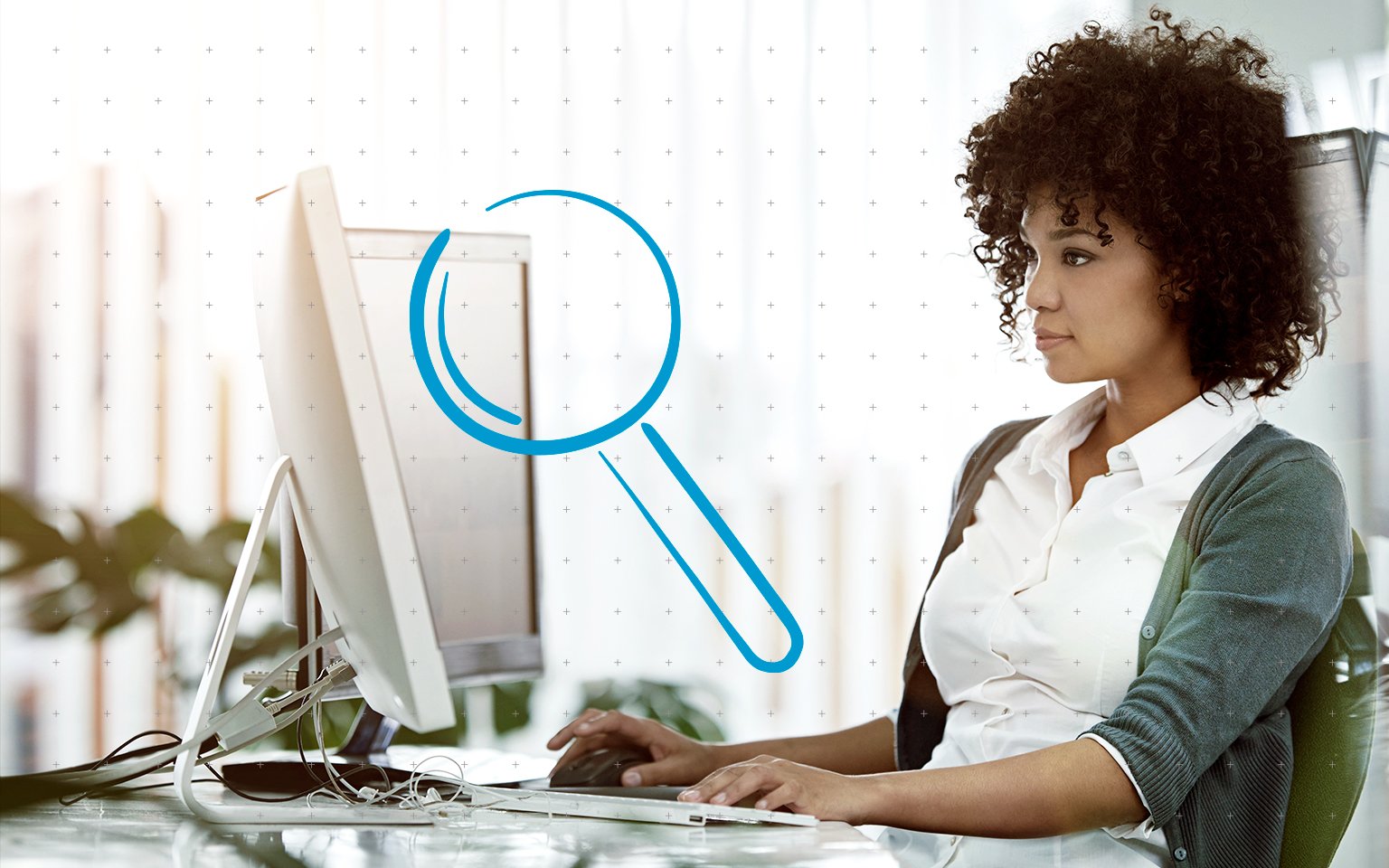 woman working with computer